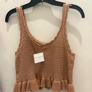 American Eagle Brown Crochet